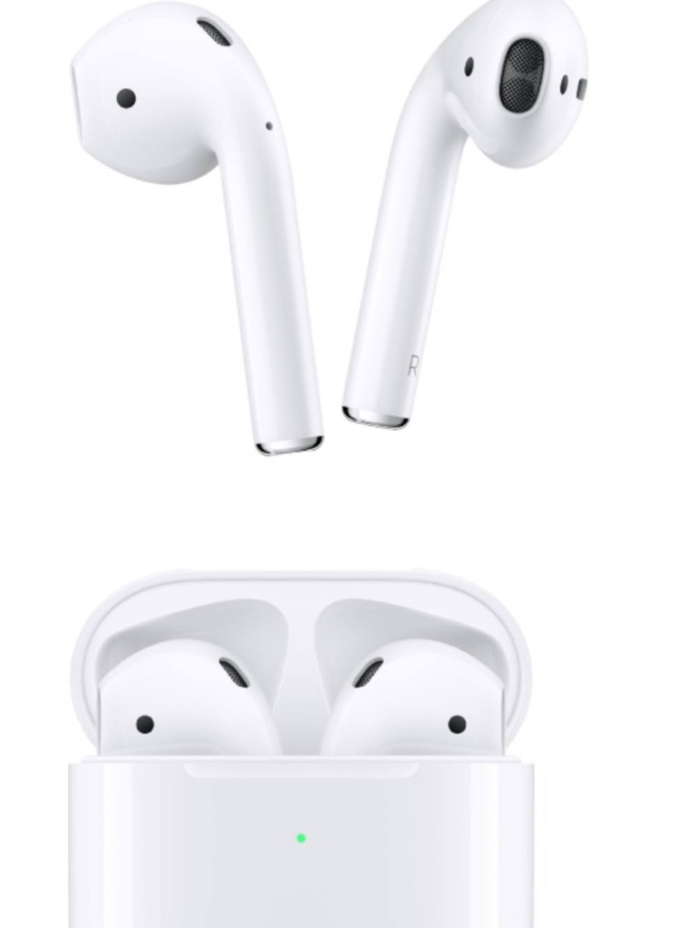 Apple White Wireless Earbuds with White Charging Case
